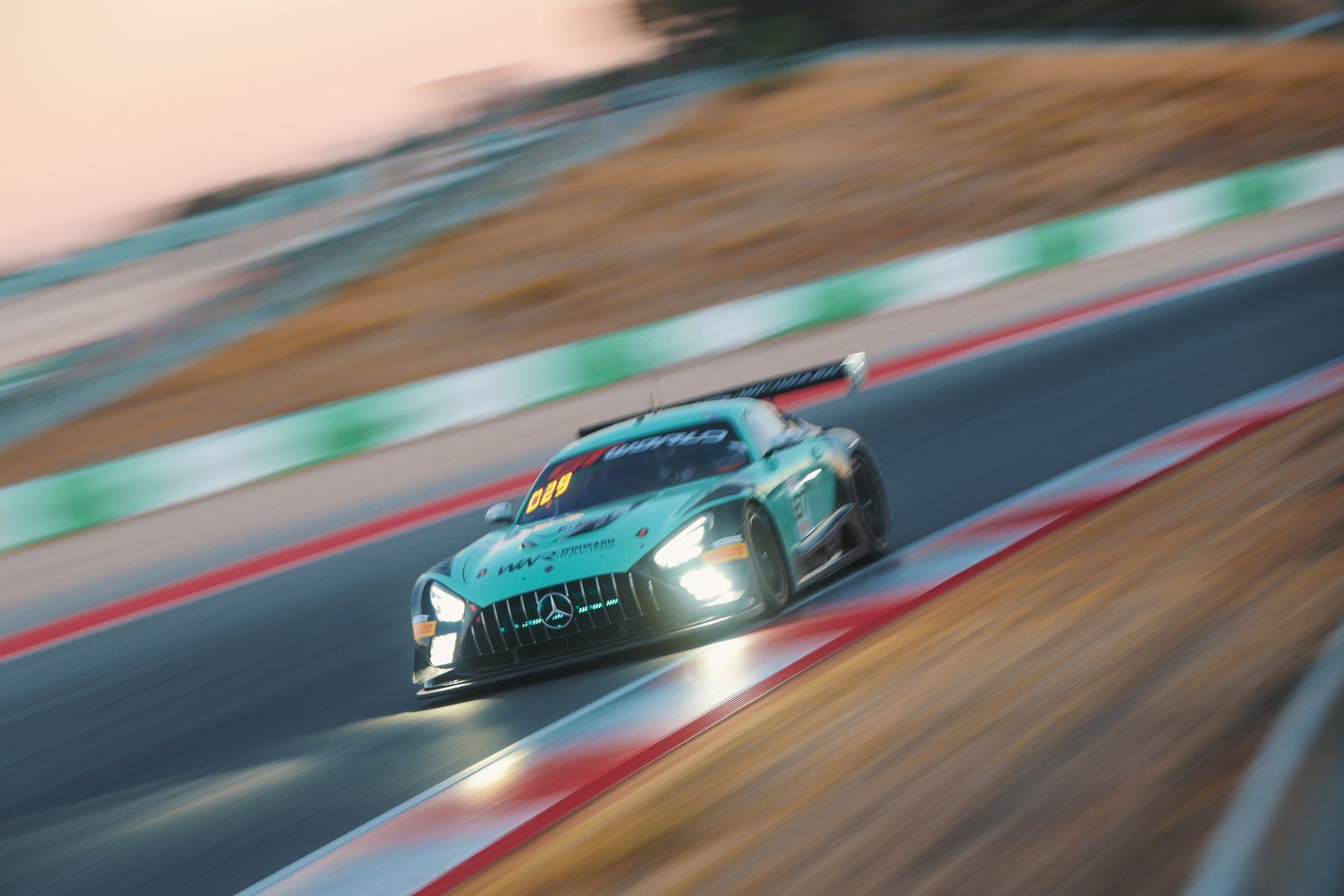 GT3 car through the final corner