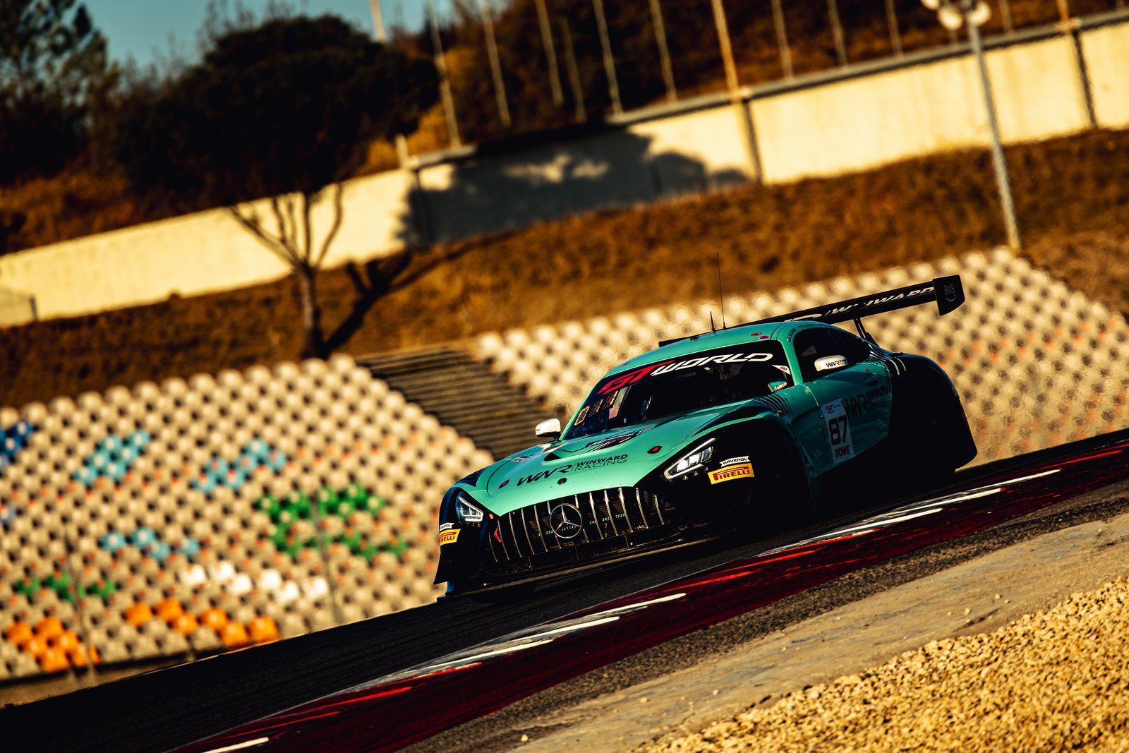 GT3 car in the evening light