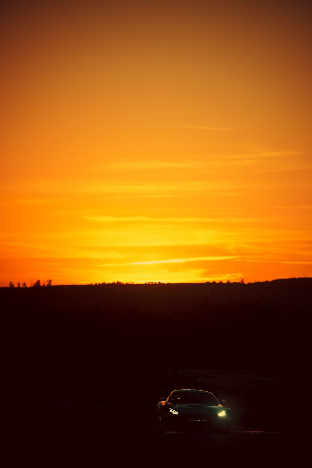 Sunset over the hills