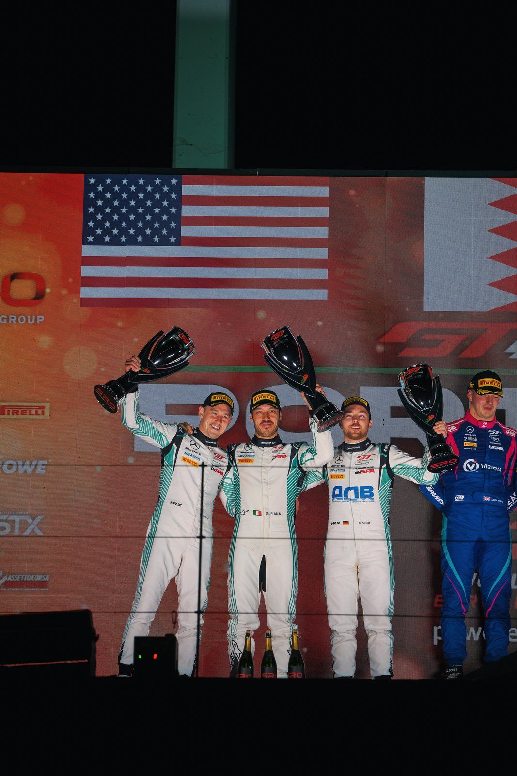 Drivers on the podium