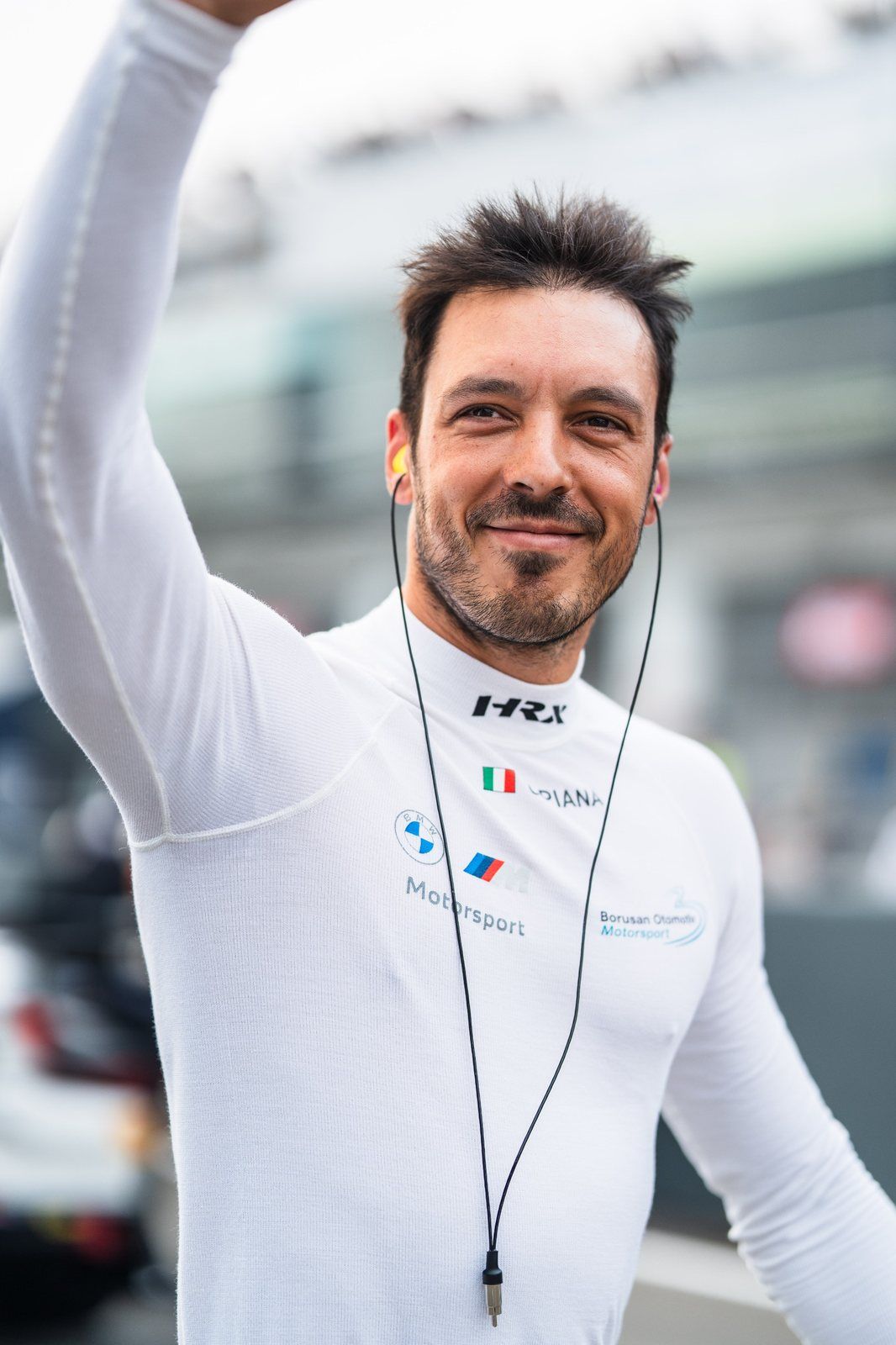 Gabriele Piana waving in the pit lane, DTM 2026